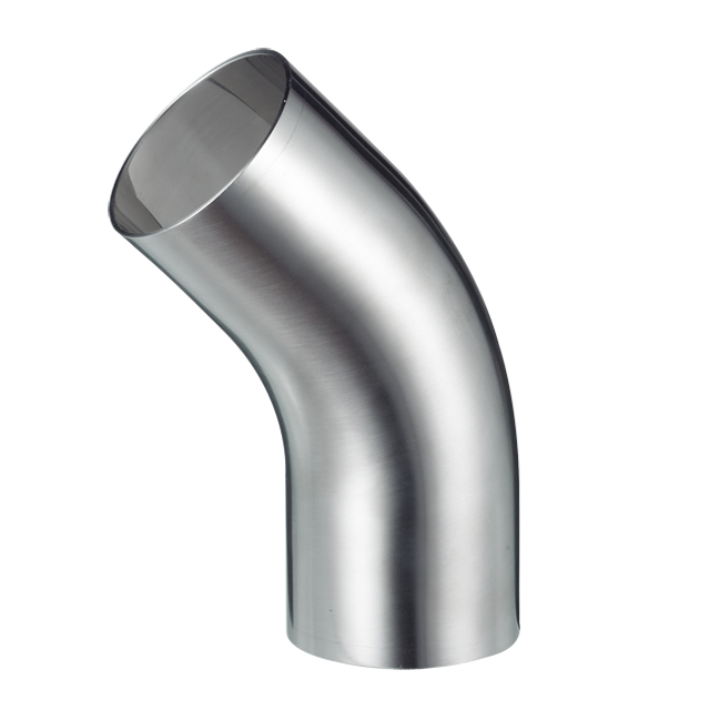 Stainless Steel 2KS BPE ISO1127 45 Degree Welded Elbow with Straight Ends
