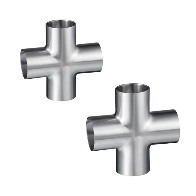 Stainless Steel Hygienic ISO/IDF JN-FT-20 4008 Pipe Fitting Cross with Machining 
