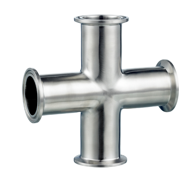 Stainless Steel Hygienic Polishing BPE JN-FT-20 7016 ISO1127 Clamped Cross with Tri Clamp Ends