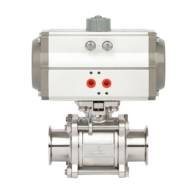 Stainless Steel High Pressure Direct Way Pneumatic Operated Control Ball Valve
