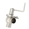 Sanitary Stainless Steel Manual Two Way Butt Weld Flow Diversion Valve 