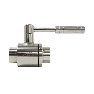 Sanitary Stainless Steel Manual Full Bore Weld End Ball Valve with SS Lever Handle
