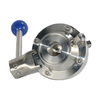 High Pressure Stainless Steel Clamp-End Butterfly Ball Valve with Manual Handlever and CIP Ports