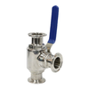 Stainless Steel Manual Food Grade Clamp Ferrule 3-Way Controll Ball Valve