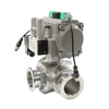 Sanitary Stainless Steel Pneumatic 3-Way Clamped Ball Valve with Intelligent Positioner