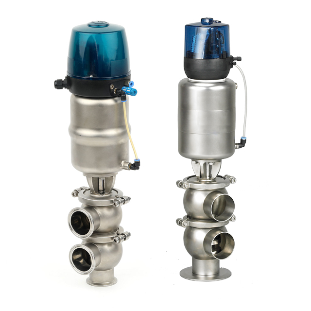 Stainless Steel Hygienic Intelligent Air Actuated Flow Diversion Valve