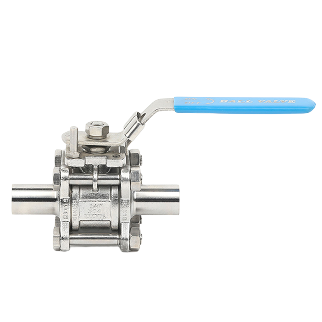 Sanitary High Purity Food Grade Straight Way Butt Weld Ball Valve with Lever Actuator