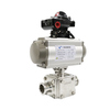 Sanitary Stainless Steel Pneumatic Actuator Tri Clamp Ball Valve with Solenoid Valve and Limit Switch