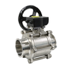 Forged Steel Floating Ball Three Piece Flow Control Valve with Handwheel Actuator