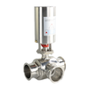 Sanitary Stainless Steel Pneumatic 3-Way Clamp End Ball Valve