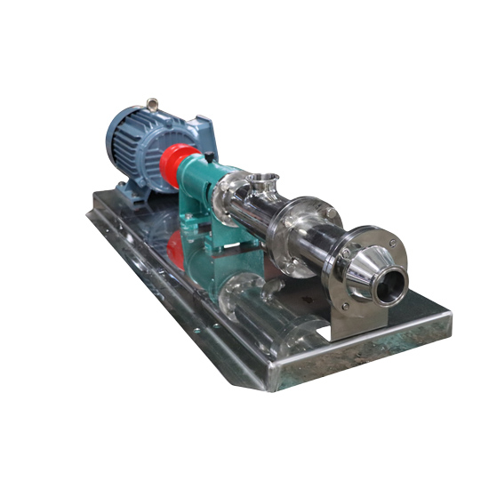 Stainless Steel Sanitary High Temperature Vertical Transfer Double Screw Pump with Funnel