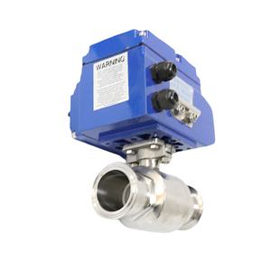 Sanitary Stainless Steel Motorized Two-Way Clamp Ball Valve 