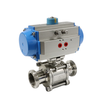 Stainless Steel 3 Piece Pneumatic Flow Control Valve with Threaded End Connection