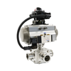 Sanitary Stainless Steel Pneumatic Actuator Tri Clamp Ball Valve with Solenoid Valve and Limit Switch