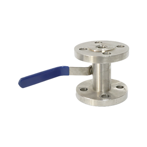 Sanitary Stainless Steel Full Bore Floating Flange End Ball Valve with Manual Actuator 