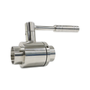 Sanitary Stainless Steel Manual Full Bore Weld End Ball Valve with SS Lever Handle