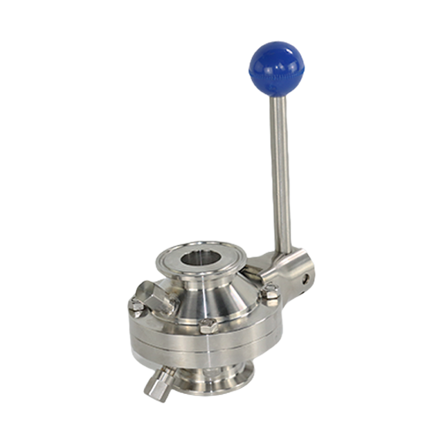 High Pressure Stainless Steel Clamp-End Butterfly Ball Valve with Manual Handlever