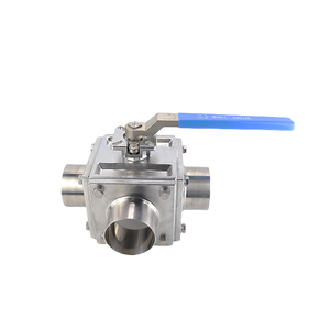 Sanitary Stainless Steel Encapsulated Welded Tri-Port Manual Flow Controll Ball Valve