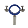 Stainless Steel Round Double Hold Pipe Bracket with Plate