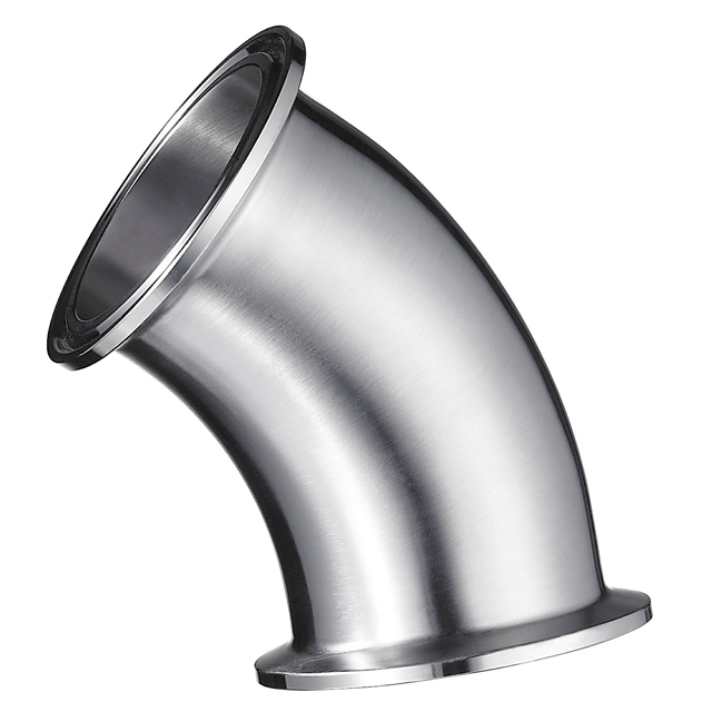 Stainless Steel Hygienic BS-B2WK BS JN-FT-20 6001 45 Degree Short Polished Pipe Bend