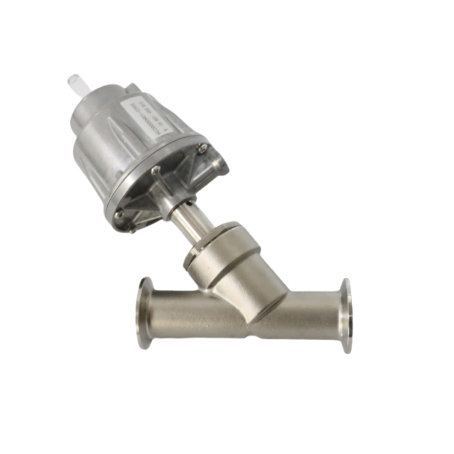 Stainless Steel Hygienic Pneumatic Angle Seat Valve with Metal Actuator