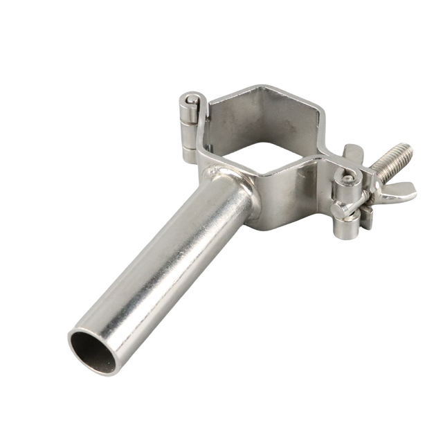 Stainless Steel Round Pipe Double Bolted Pipe Post Bracket for Tube