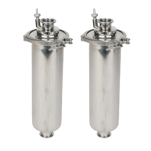 Stainless Steel Sanitary High-Temperature JN-STJY-23 1001 In Line Filter with sampling for Milk Water