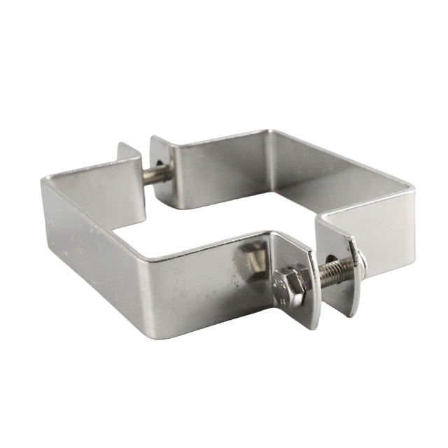 Stainless Steel Customized Square Pipe Support with Double Bolted