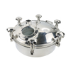 Stainless Steel Food Grade Top Lid Round Pressure Manhole with Sight Glass SS Handle