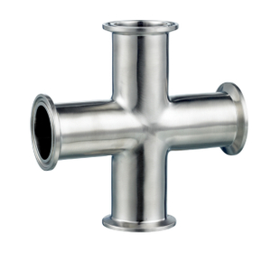 Stainless Steel Hygienic Polishing BPE JN-FT-20 7016 Clamped Cross with Tri Clamp Ends