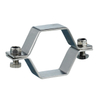 Stainless Steel Heavy-Duty Hex Type Pipe Bracket with Solid Bar