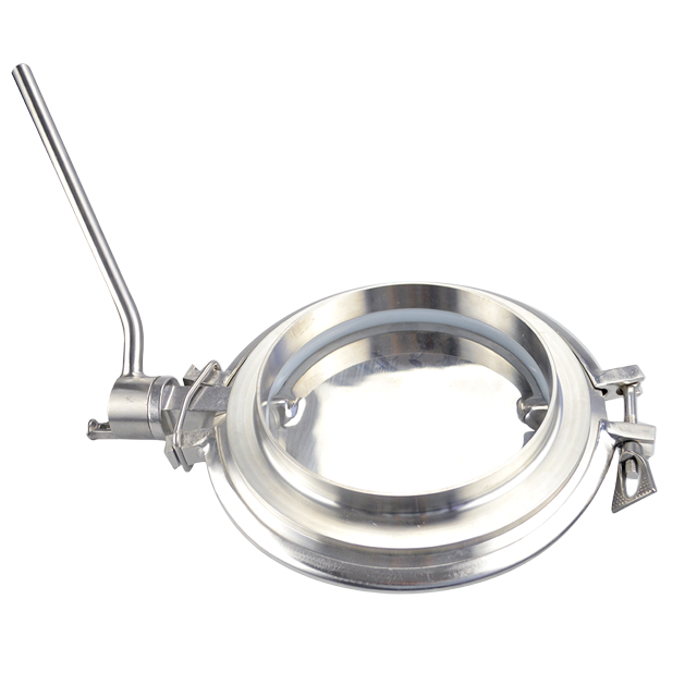 Sanitary ISO Mulyi vane valve with EPDM PTFE PFA Rubber Lining 