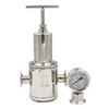 SS304 Germfree Tri-Clamp Pressure Reducing Valve with Gauge 