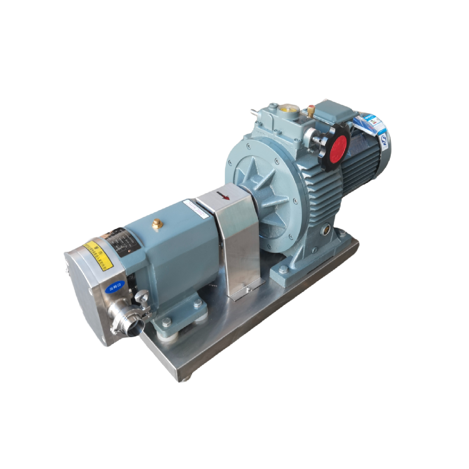 SS316L Stainless Steel Food Grade Union Connection 22kw Lobe Pump for Chocolate