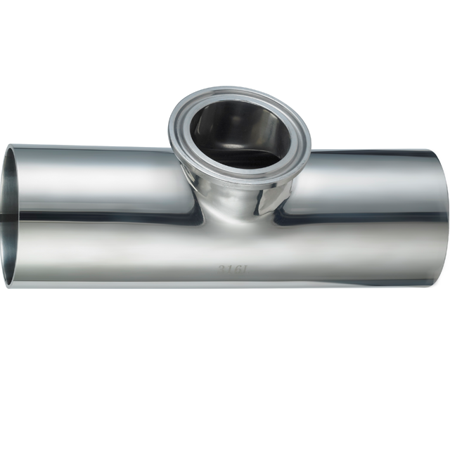 Stainless Steel Sanitary Grade SMS-7RW 3A Reducing Welded Tee For Food JN-FT-23 2010