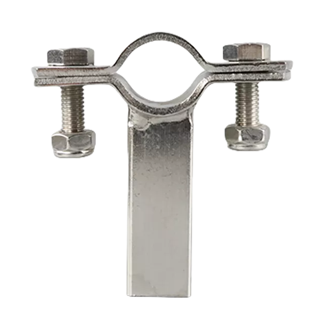 Clamp-on Stainless Steel Double Bolted Food Grade Pipe Clamp Hanger