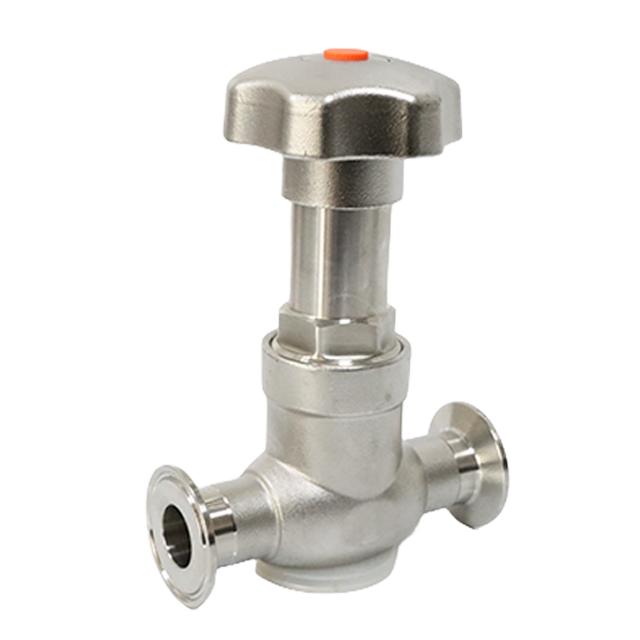 Sanitary Stainless Steel Manually Operated 2 Way Angle Seat Valve 