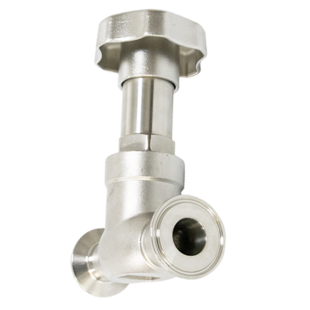 Sanitary Stainless Steel Manually Operated 2 Way Angle Seat Valve 