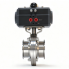 Stainless Steel Clamped Hastelloy Pneumatic wafer Butterfly Valve