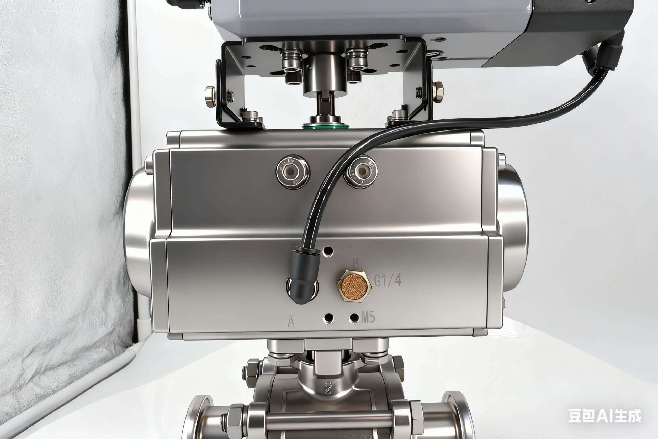 Stainless steel sanitary positioner pneumatic regulating ball valve