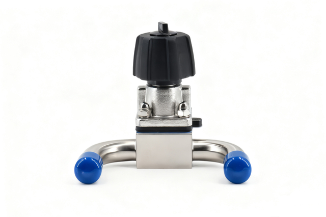 Stainless steel aseptic manual U-shaped diaphragm valve