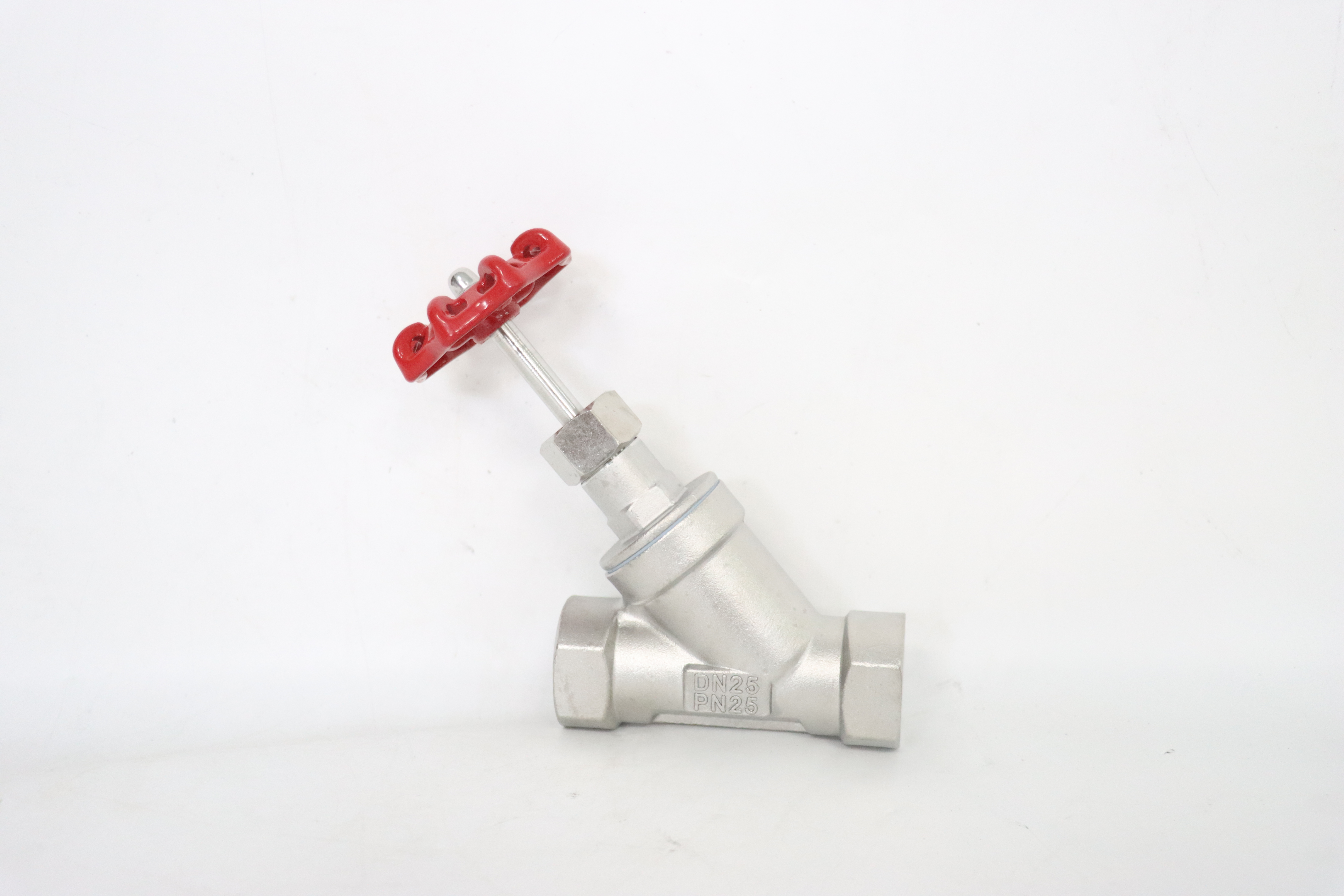 Sanitary Stainless Steel Head Manual Threaded Angle Seat Valve