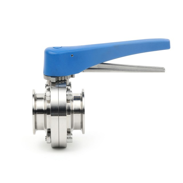 Stainless Steel Sanitary Manual DIN Clamped VBN Butterfly Valve