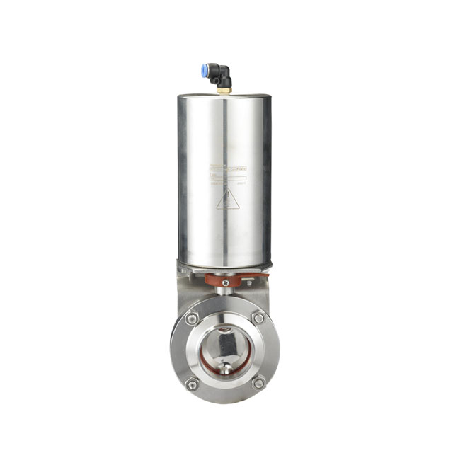 Stainless Steel 3A Weld Pneumatic Butterfly Control Valve for Milk