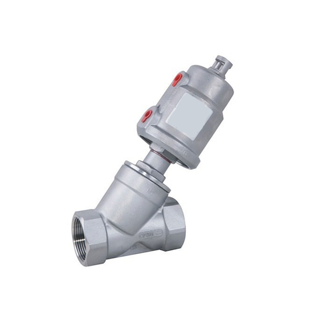 Stainless Steel Hygienic Piston Operated Steam Cylinder Angle Seat Valve