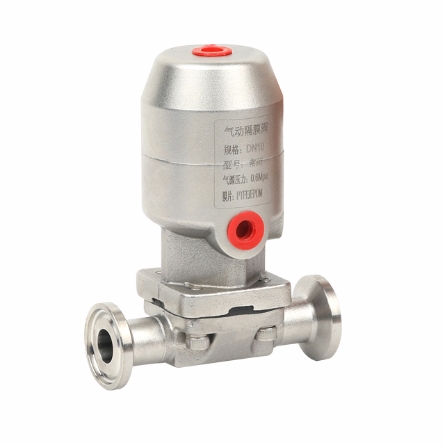 Stainless Steel In-line Diaphragm Valve with Clamped Ends