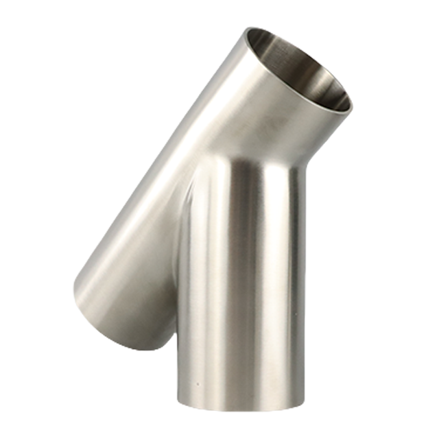 Stainless Steel Sanitary Grade SMS-S7W 3A Welded Y-Shaped Elbow For Beverage JN-FT-23 2012