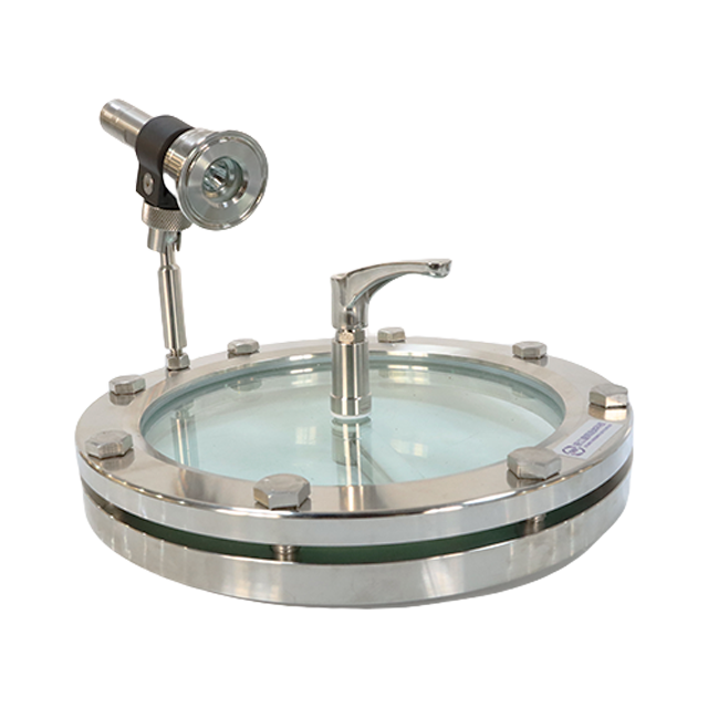 Stainless Steel Sanitary Flange Sight Glass with Multi Angle Light