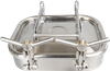 DN150 Stainless Steel Food Grade Rectengular Outward Side Tank Hatch with Double Arm