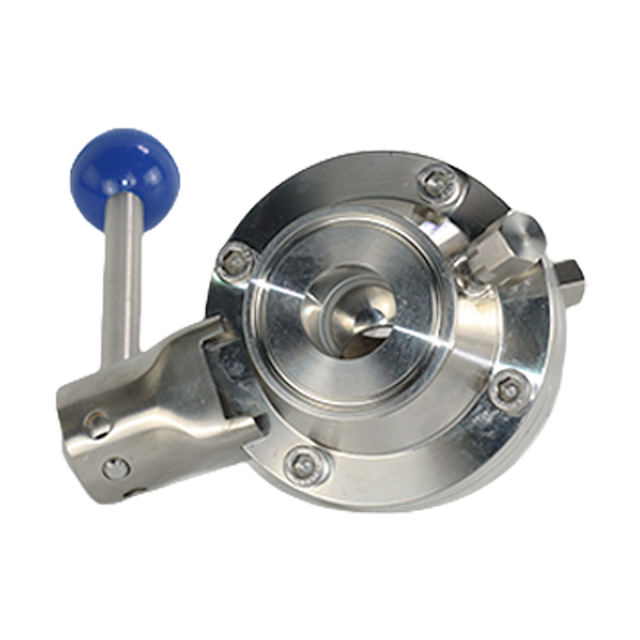 Sanitary Stainless Steel DIN Manual Tri-Clamped Butterfly Ball Valve